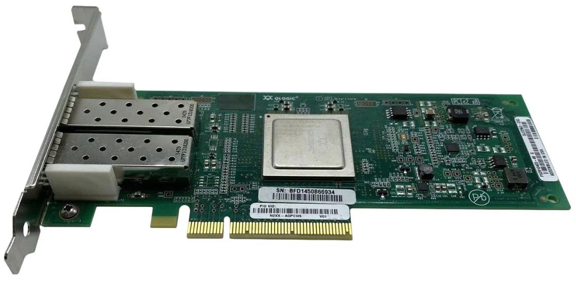 NIC CISCO QLOGIC QLE2562 2-ports 8GB PCI-E x8 F.P. FIBRE CHANNEL HOST BUS HBA