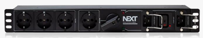 NEXT UPS Systems HotSwap MBS-Rack PDU, BYPASS SWITH, 1U, 16A, 230V, (4)C13 & (1)C19 & (2)C20 /w Rmnts