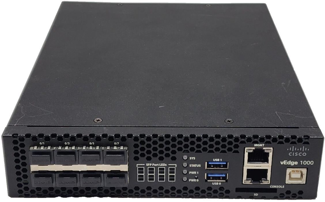 ROUTER CISCO vEDGE 1000 w/ Rkmnts 8 PORTS FIXED GE SFP