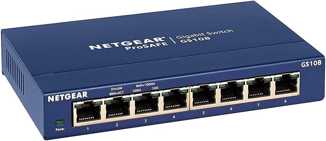 SWITCH NETGEAR ProSafe GS108 8-Ports Gigabit without/ Rkmnts
