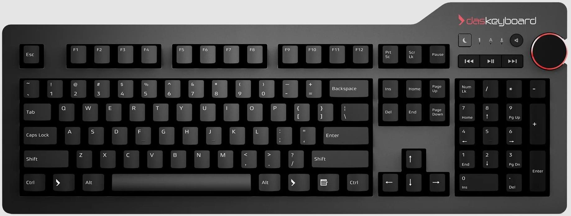 Daskeyboard 4 Professional Mechanical Keyboard Wired USB Black English US FOR MAC OS (No Footbar)