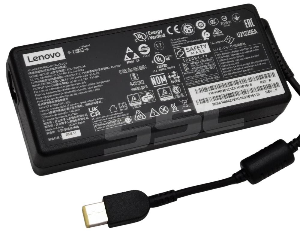 PSU 135W FOR LENOVO Rectangular USB SLIM TIP
