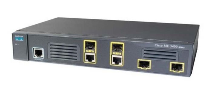 SWITCH CISCO ME-3400EG-2CS-A 2-Ports Gigabit (4) 1G SFP SFP+ without/ Rkmnts
