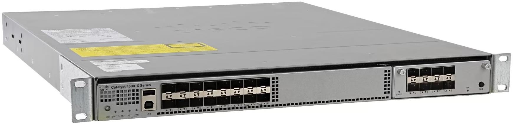 SWITCH CISCO WS-C4500X-24X-ES (24) 10G SFP+ FRONT TO BACK AIRFLOW w/ 2x 750W (P/N: C4KX-PWR-750AC-R) w/ Rkmnts