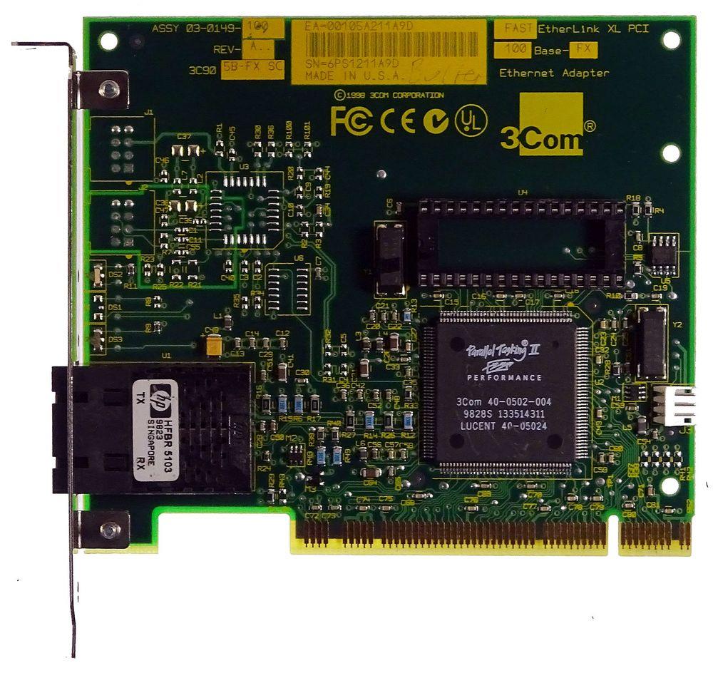 NIC 3COM 3C905B-FX SC 1-port 100Mbps PCI-E FIBRE INTERFACE CARD