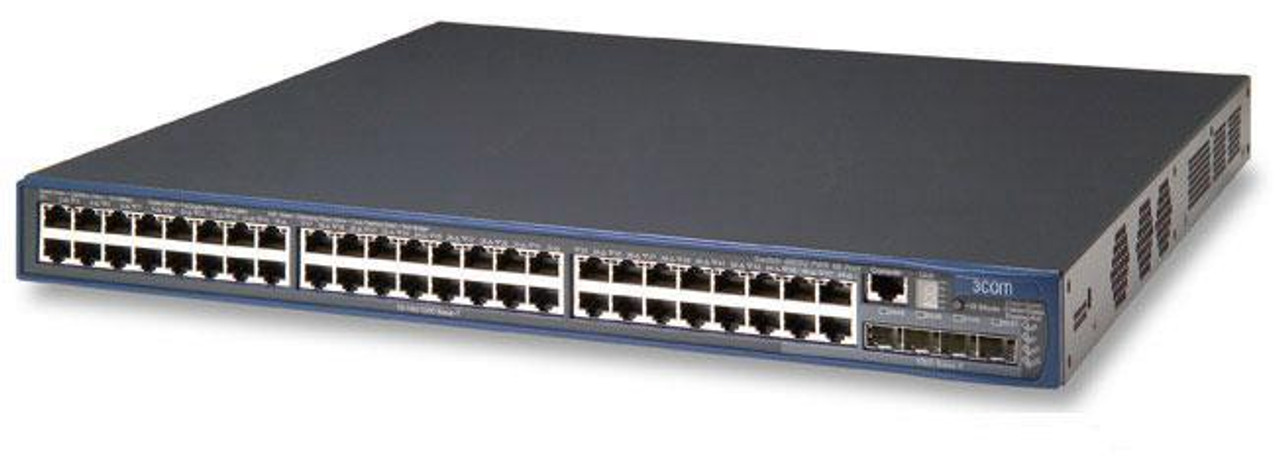 SWITCH 3COM 4800G 48-Ports 10/100 (4) 1G SFP POE /w 2-PORT 10G LOCAL CONNECTION MODULE (3C17767) w/ Rkmnts