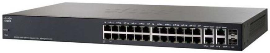 SWITCH CISCO SG300-28PP 28-Ports Gigabit (2) 1G SFP POE+ Managed w/ Rkmnts