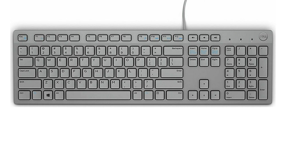 Dell KB216 Multimedia Keyboard Wired USB Grey English International New Open Box