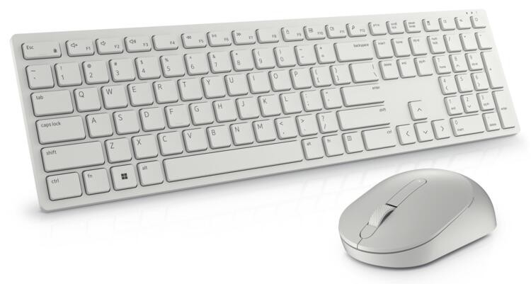 Dell KM5221W Pro Keyboard & Mouse Wireless White Belgian New Open Box
