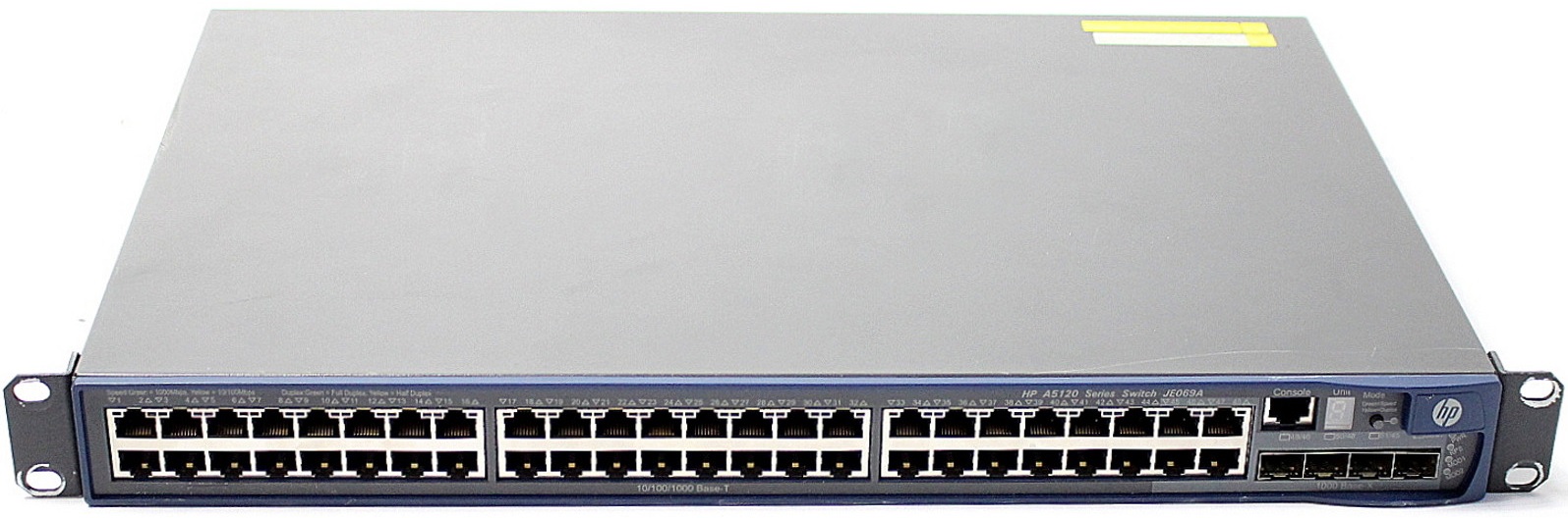 SWITCH HP A5120 Series 48-Ports Gigabit (4) 1G SFP, HP 5500 2-port 10GbE Local Connect Module (P/N: JD360B) w/ Rkmnts