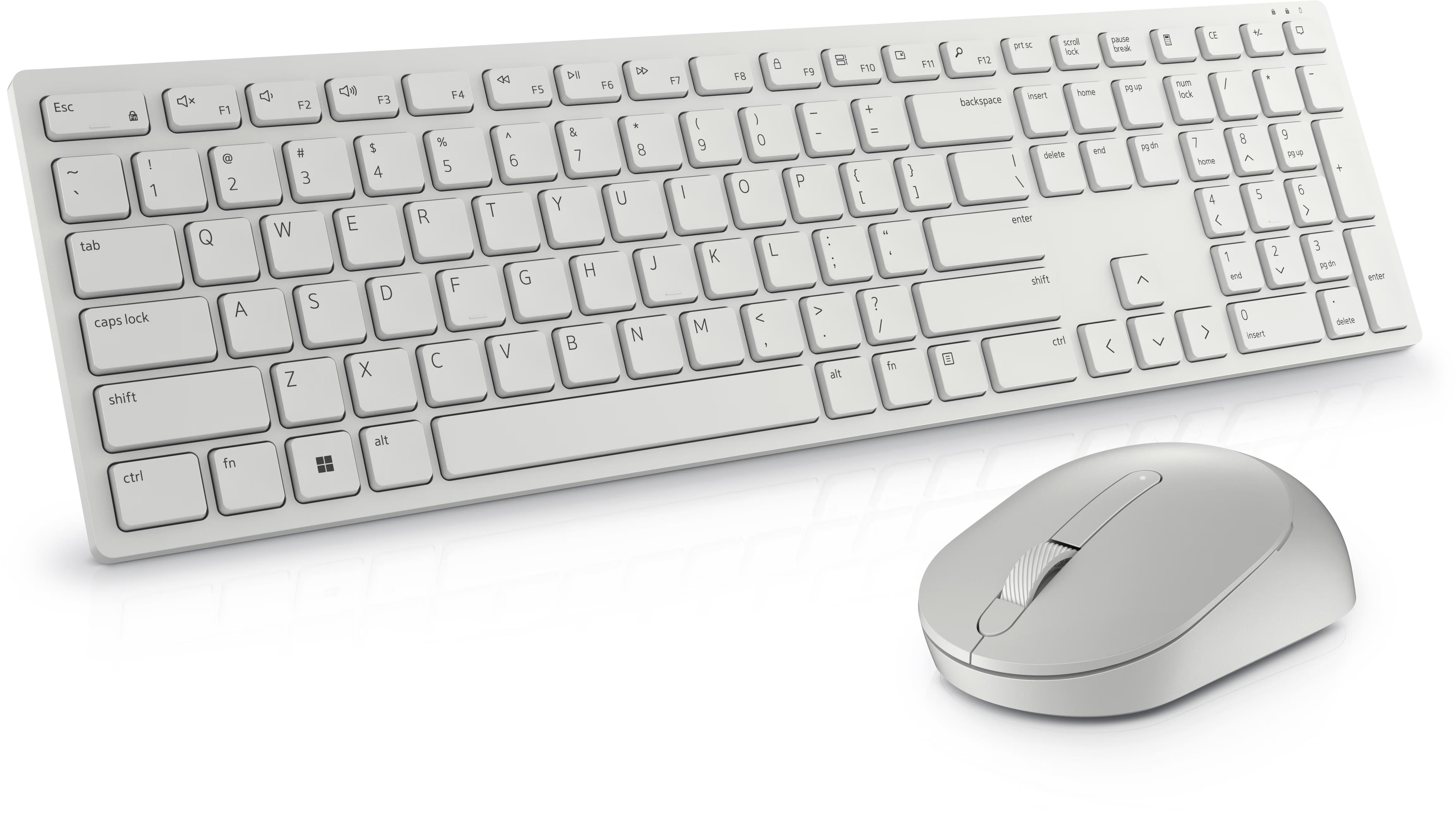 Dell KM5221W Pro Keyboard & Mouse Wireless White Czech-Slovak New Open Box