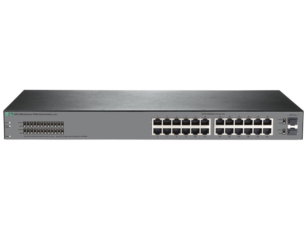 SWITCH HP OfficeConnect 1920 24-Ports Gigabit (4) 1G SFP POE+ w/ Rkmnts