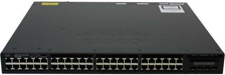 SWITCH CISCO CATALYST 3650 48-Ports (4) 1G SFP No 1x PSU 250W (P/N: PWR-C2-250WAC) w/ Rkmnts