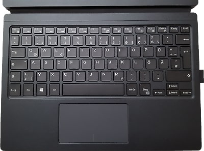 KB BASE DOCK CASE WITH PALMREST/TOUCHPAD FOR DELL XPS 12 9250, LATITUDE 7275 BACKLIT GER
