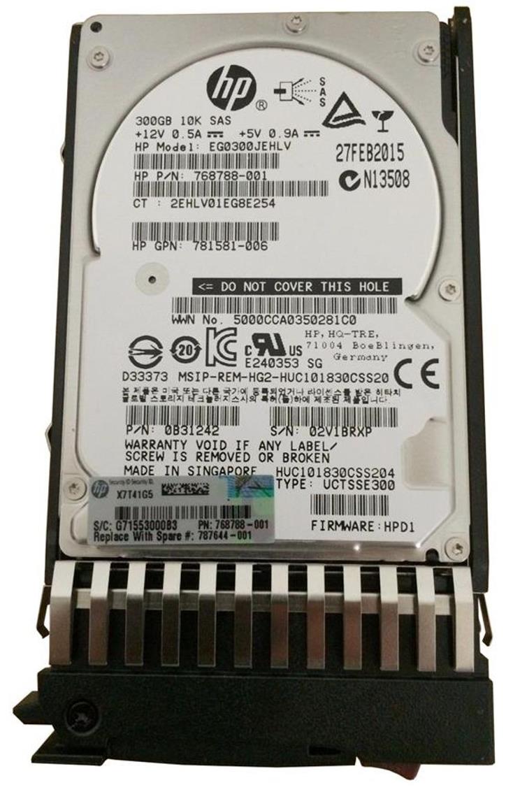 HDD HP 300GB SAS 12G 2.5" 10K