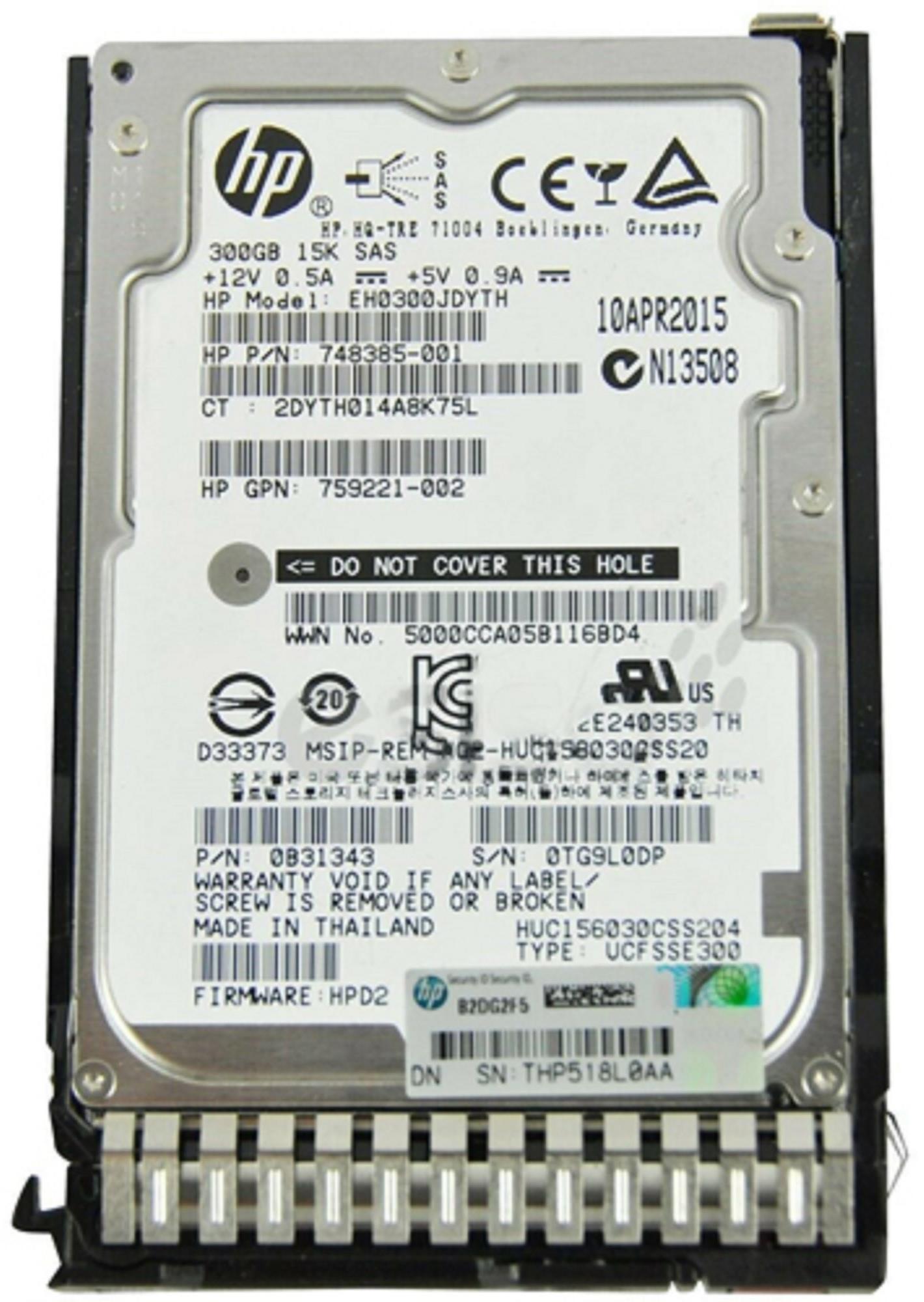 HDD HP 300GB SAS 12G 2.5" 15K