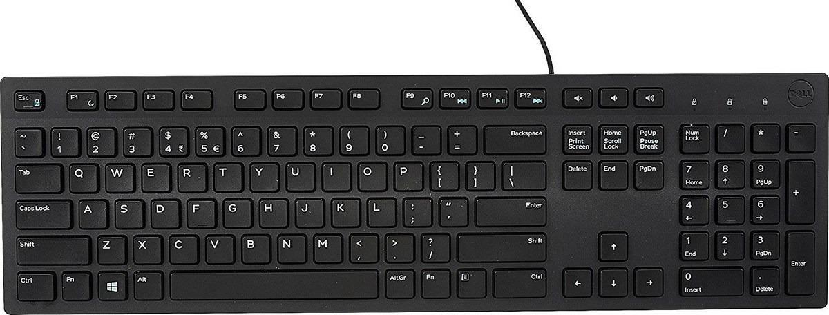 Dell KB216 Multimedia Keyboard Wired USB Black Belgian New Open Box