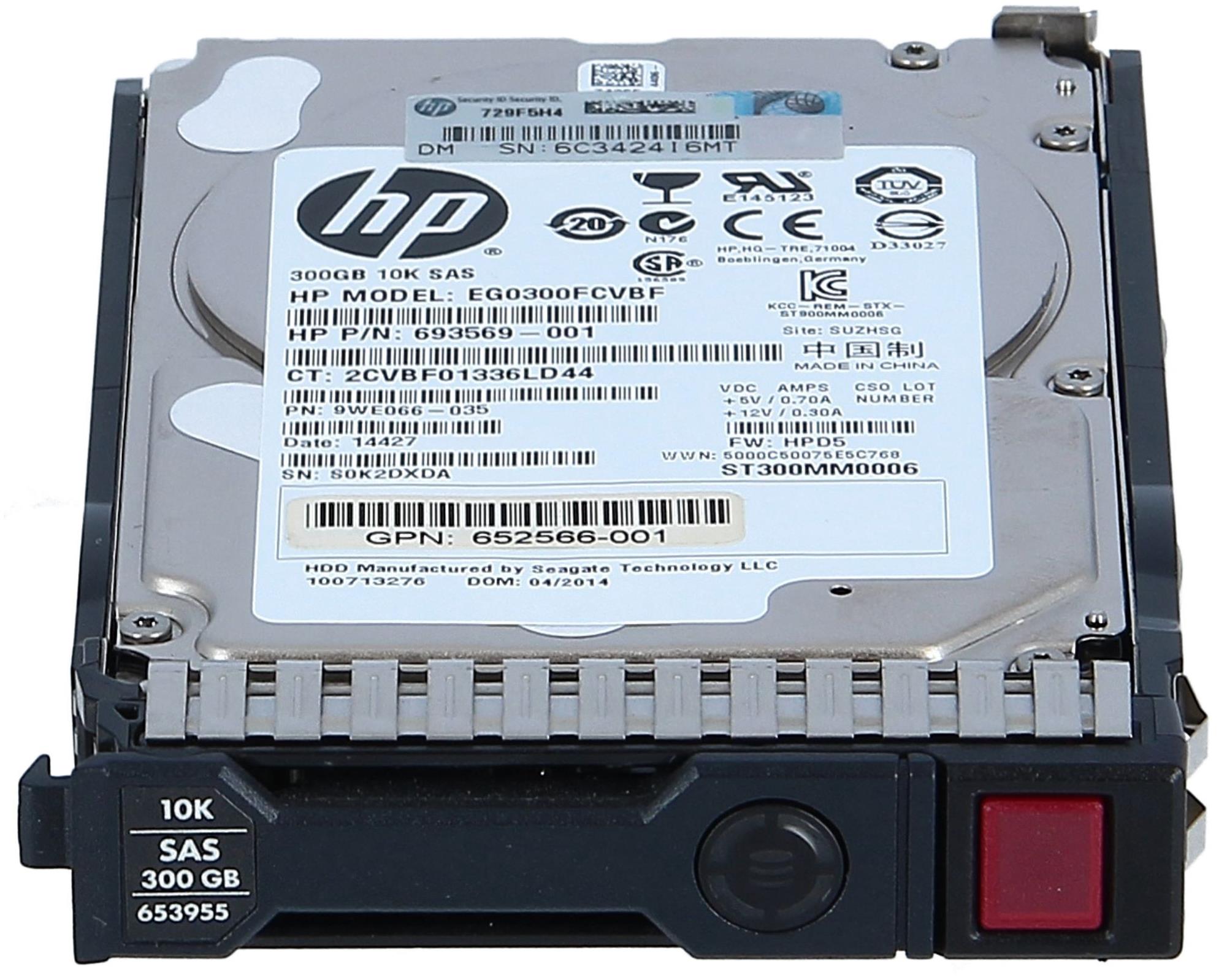 HDD HP 300GB SAS 6G 2.5" 10K