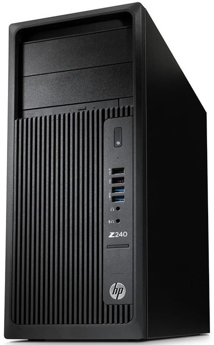 HP Z240 Tower Xeon E3-1245v5 (4-Cores)/8GB/256GB SSD/DVDRW/Quadro K2200 4GB