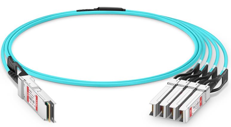 CABLE DELL 10GbE QSFP TO 4xSFP+ OPTICAL FIBER 10M NEW