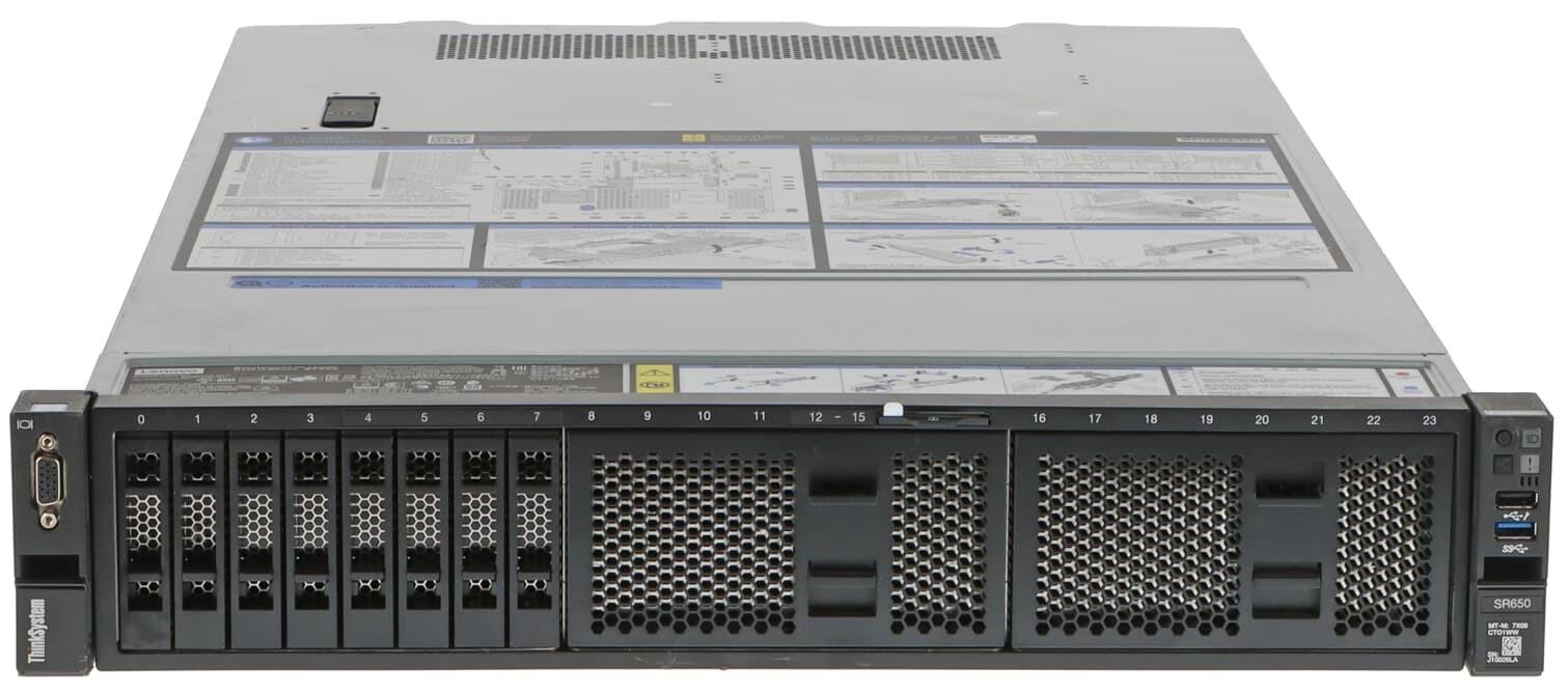 Lenovo Thinksystem SR650 (8xLFF) 2 x Xeon Gold 5120/128GB/2x1.6TB NVMe/4x4TB HDD/430-8i/2x750W/Rails